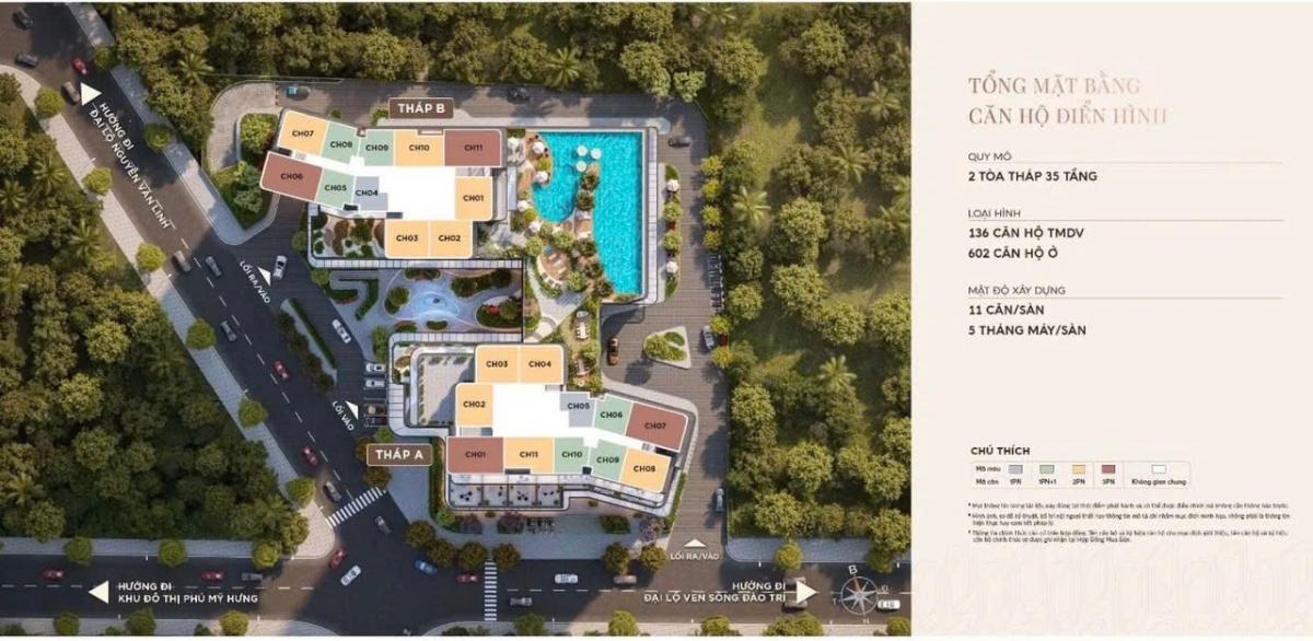 mặt bằng  tiẹn ích Vlasta Premier Phú Thuận